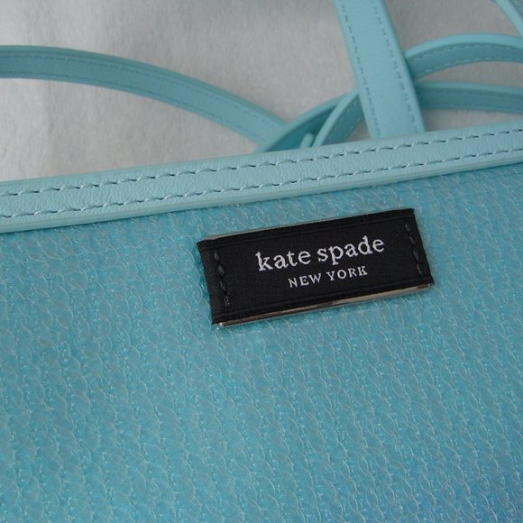 NEW AUTHENTIC KATE SPADE SAM ICON BLUE OMBRE SEQUIN SMALL TOTE #KC238 - Picture 6 of 13